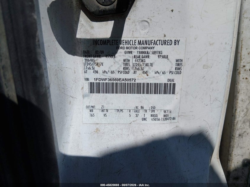 2009 FORD F-350 CHASSIS auction photo 8