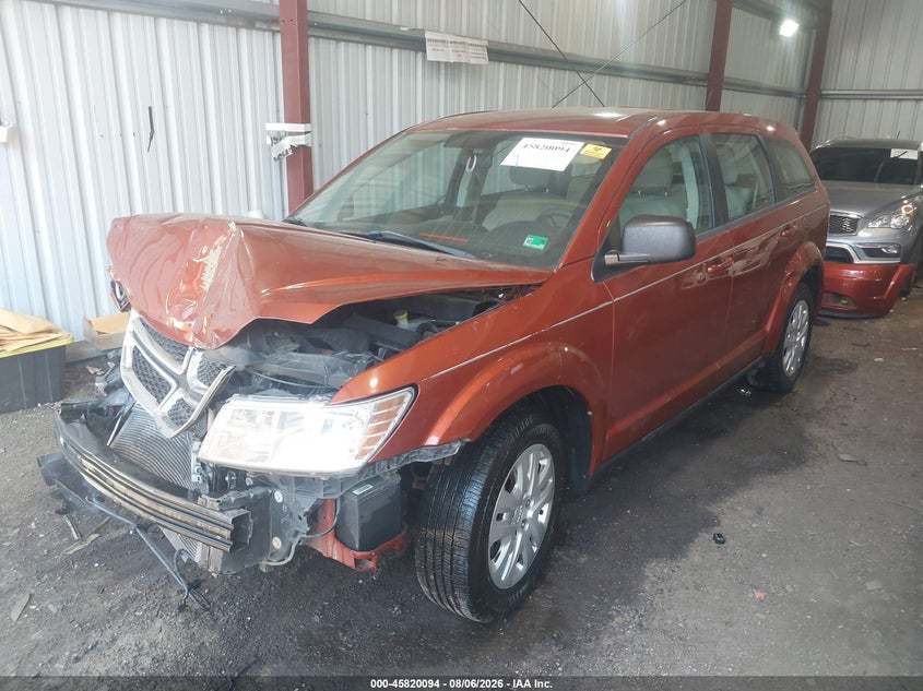 Vin: 3c4pdcab6et237297, lot: 46318975, dodge journey american value pkg 20142