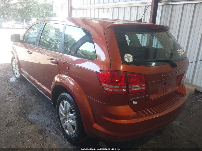 Vin: 3c4pdcab6et237297, lot: 46318975, dodge journey american value pkg 20143