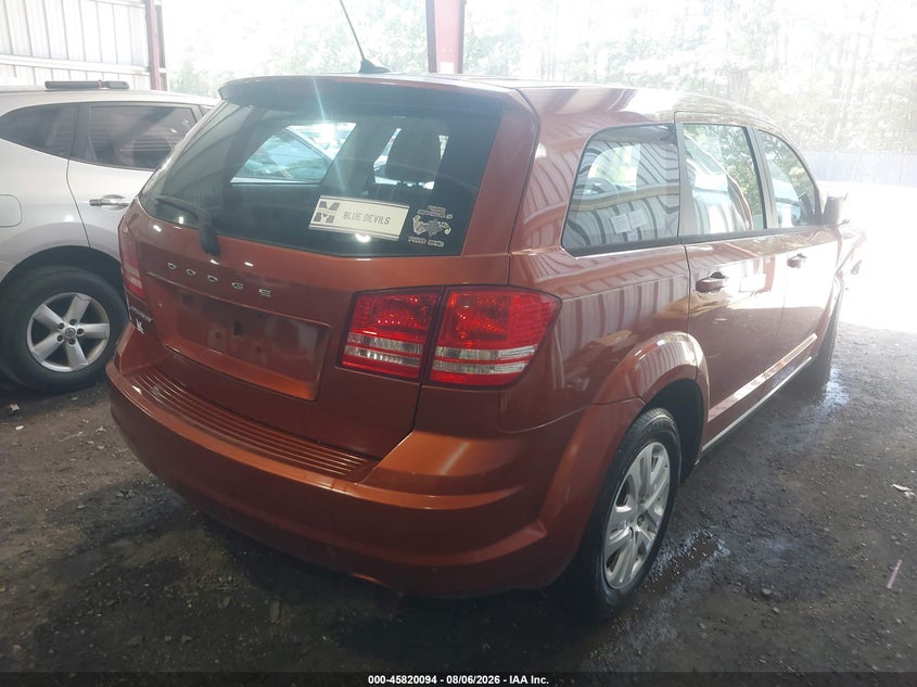Vin: 3c4pdcab6et237297, lot: 46318975, dodge journey american value pkg 20144