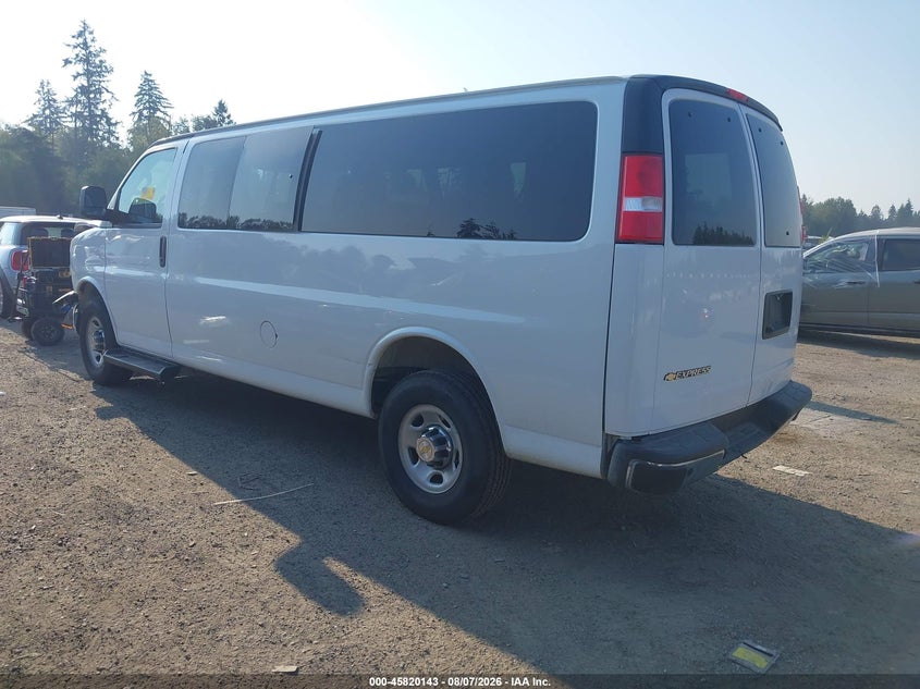 Vin: 1gazgpfp4s1257796, lot: 46319024, chevrolet express passenger rwd 3500 extended wheelbase lt 20253