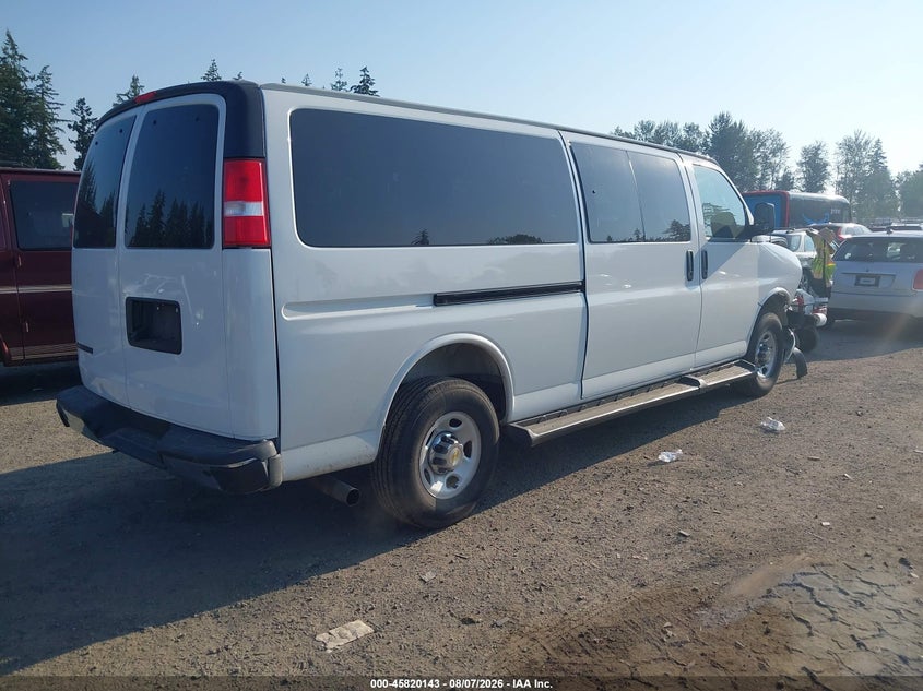 Vin: 1gazgpfp4s1257796, lot: 46319024, chevrolet express passenger rwd 3500 extended wheelbase lt 20254