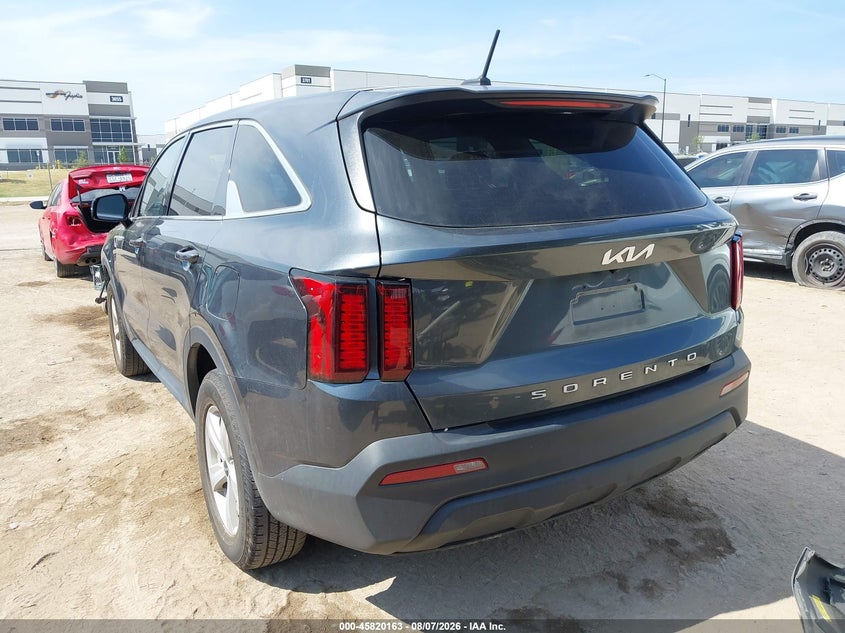Vin: 5xyrgdlc4ng114200, lot: 46319044, kia sorento lx 20223