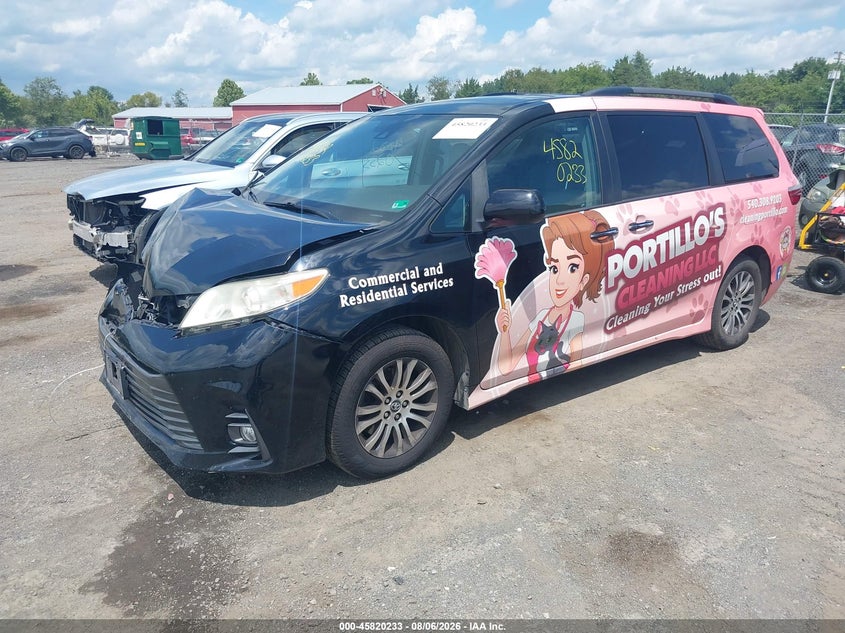 Vin: 5tdyz3dc3ks009306, lot: 46319114, toyota sienna xle 8 passenger 20192