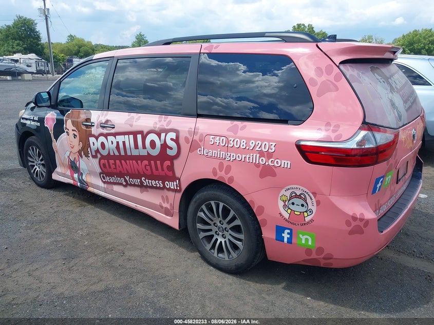 Vin: 5tdyz3dc3ks009306, lot: 46319114, toyota sienna xle 8 passenger 20193