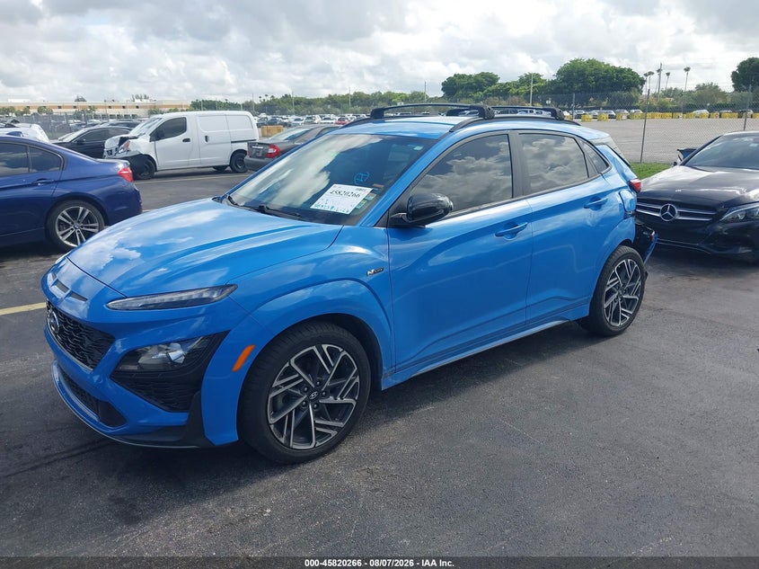 Vin: km8k33a32nu837788, lot: 46319147, hyundai kona n line 20222