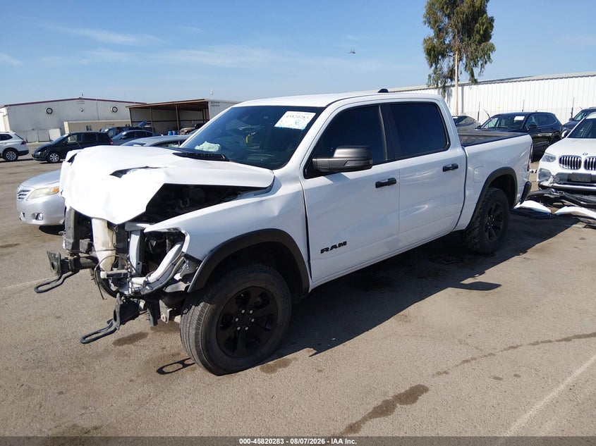 Vin: 1c6srflt2pn598992, lot: 46319164, ram 1500 rebel  4x4 5'7 box 20232