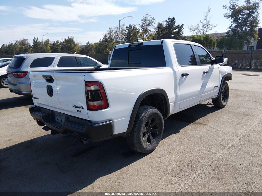 Vin: 1c6srflt2pn598992, lot: 46319164, ram 1500 rebel  4x4 5'7 box 20234