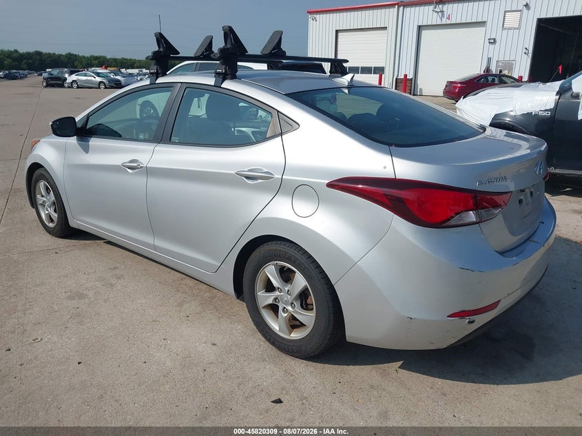 Vin: kmhdh4ae0fu323103, lot: 46319190, hyundai elantra se 20153