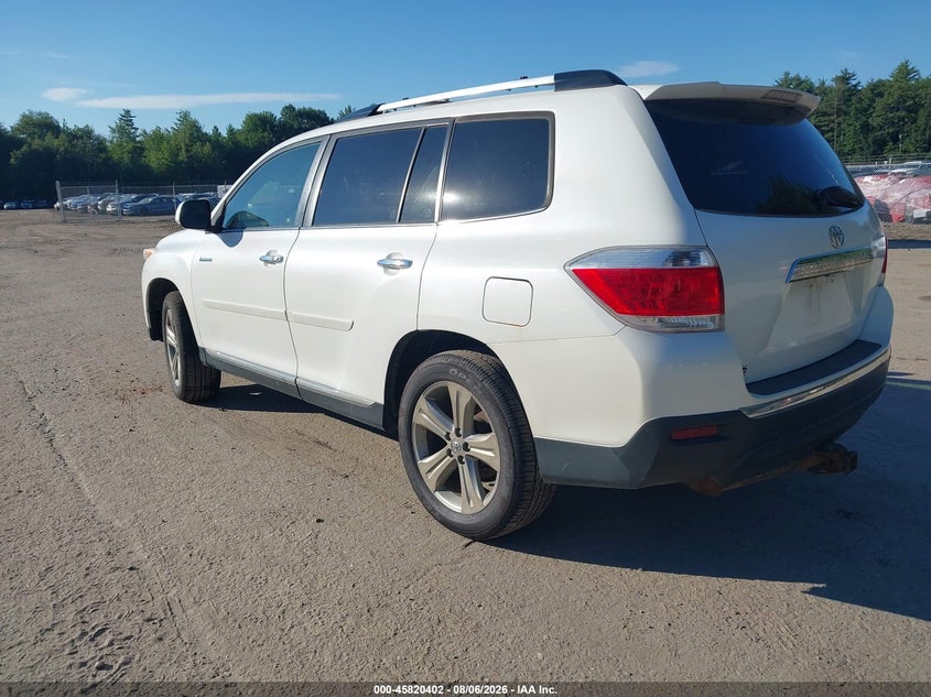 Vin: 5tddk3eh0ds178781, lot: 46319283, toyota highlander limited v6 20133