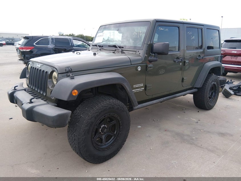 Vin: 1c4bjwdg9fl676860, lot: 46319313, jeep wrangler unlimited sport 20152