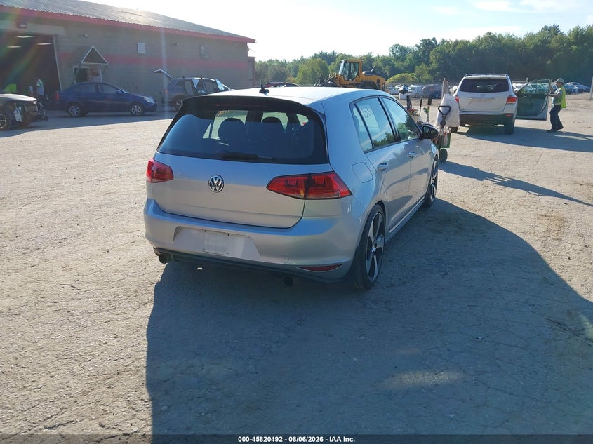 Vin: 3vw5t7au6fm015886, lot: 46319373, volkswagen golf gti 2.0t s 4-door 20154