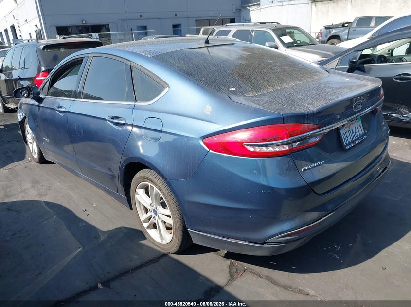 Vin: 3fa6p0lu2jr246172, lot: 46319421, ford fusion hybrid se 20183