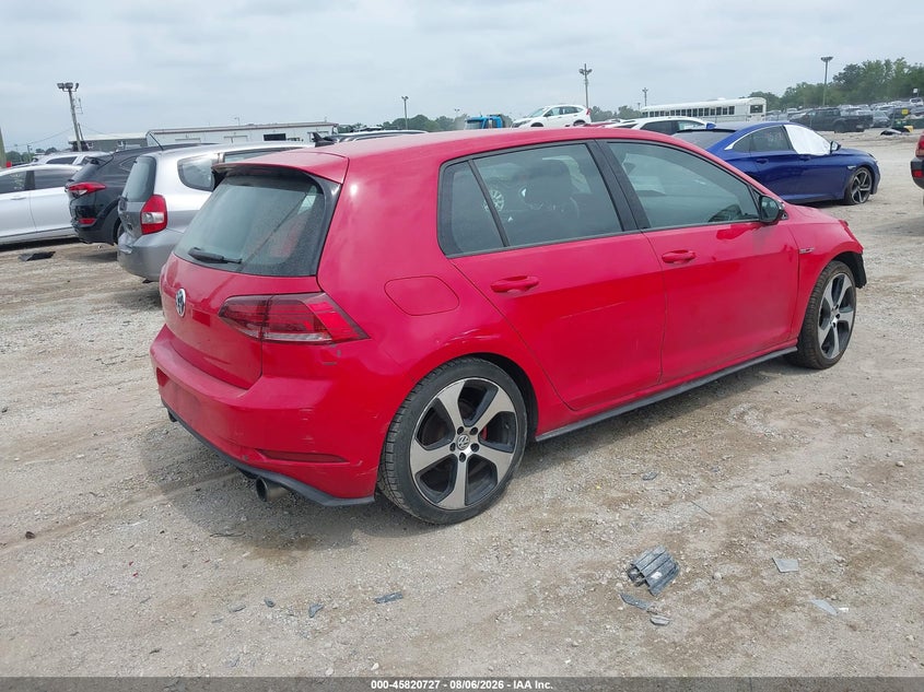 Vin: 3vw447au3jm278449, lot: 46319608, volkswagen golf gti 2.0t autobahn/2.0t s/2.0t se 20184
