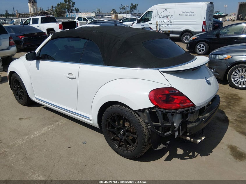 Vin: 3vw5p7at0dm830223, lot: 46319642, volkswagen beetle 2.5l 20133