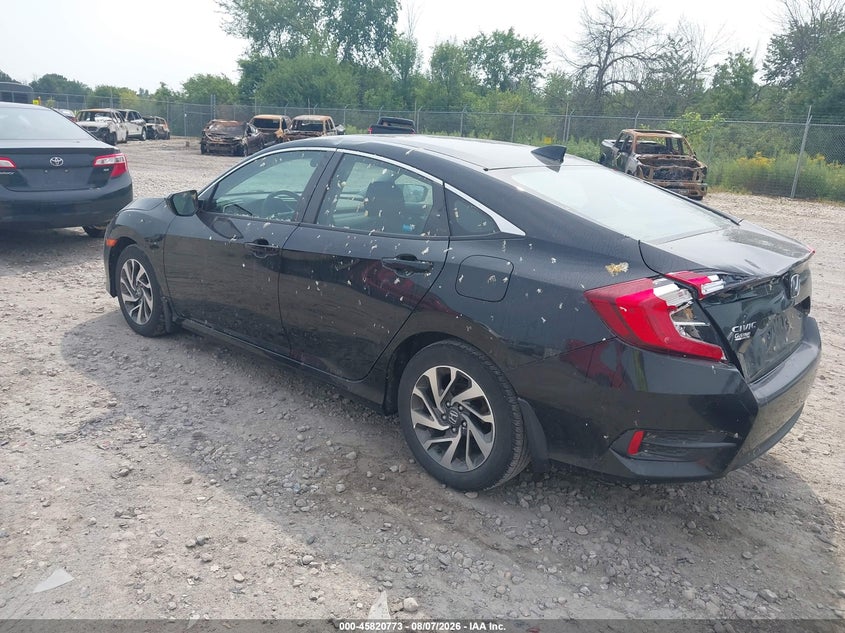 Vin: 19xfc2f75je011344, lot: 46319654, honda civic ex 20183