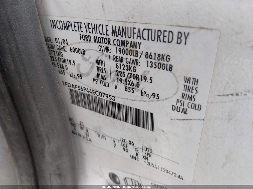 2004 FORD F-550 auction photo 8