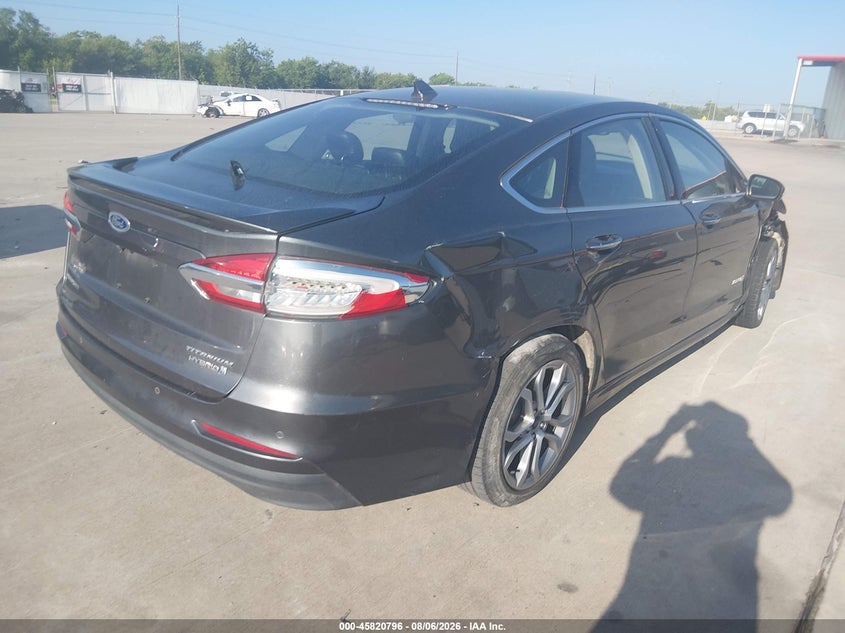 Vin: 3fa6p0ru2kr273199, lot: 46319677, ford fusion hybrid titanium 20194