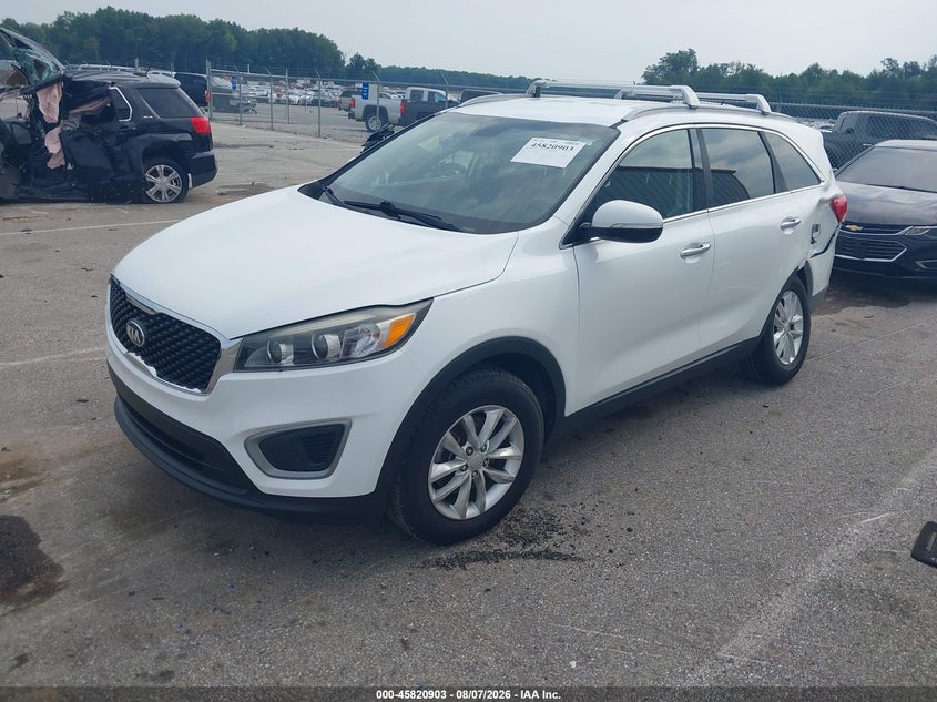Vin: 5xypg4a31gg103037, lot: 46319784, kia sorento 2.4l lx 20162