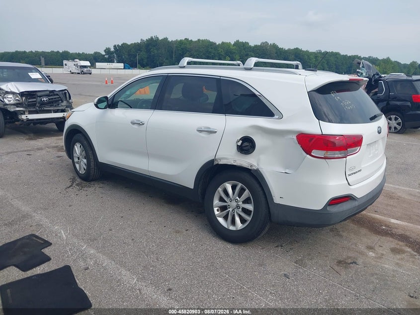 Vin: 5xypg4a31gg103037, lot: 46319784, kia sorento 2.4l lx 20163