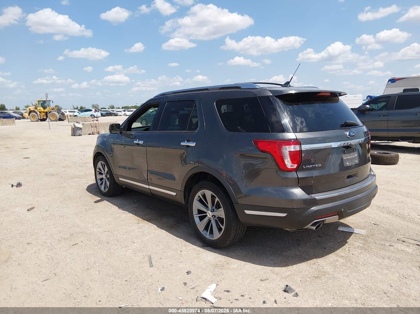 Vin: 1fm5k7f83jgb45642, lot: 46319855, ford explorer limited 20183