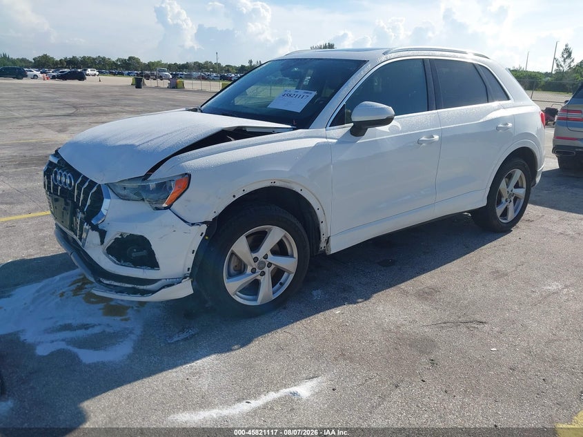 Vin: wa1aecf38l1027349, lot: 46319998, audi q3 premium 45 tfsi quattro tiptronic 20202