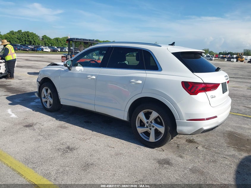 Vin: wa1aecf38l1027349, lot: 46319998, audi q3 premium 45 tfsi quattro tiptronic 20203