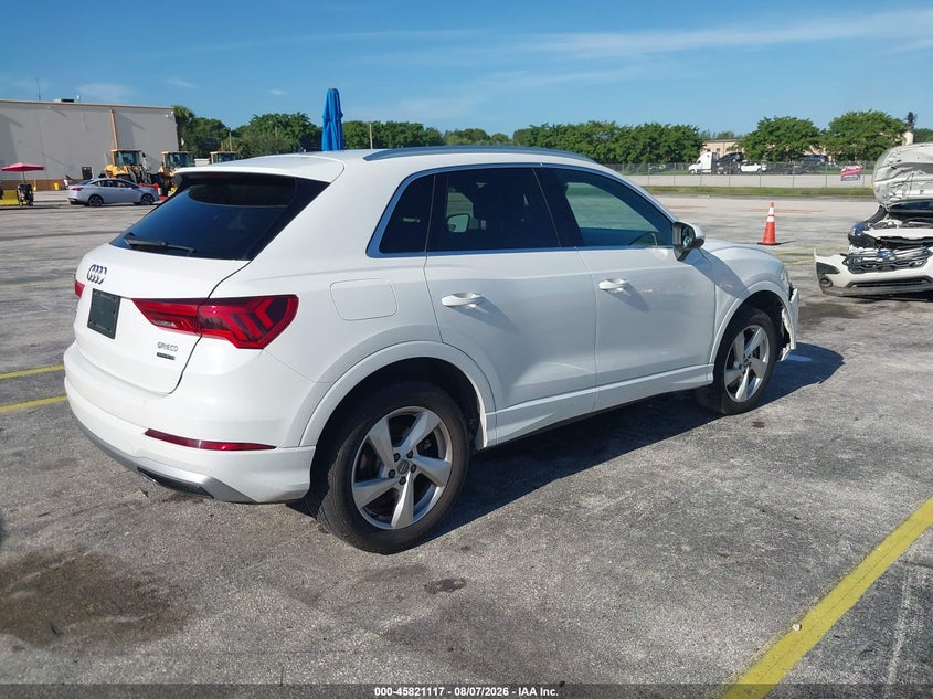 Vin: wa1aecf38l1027349, lot: 46319998, audi q3 premium 45 tfsi quattro tiptronic 20204