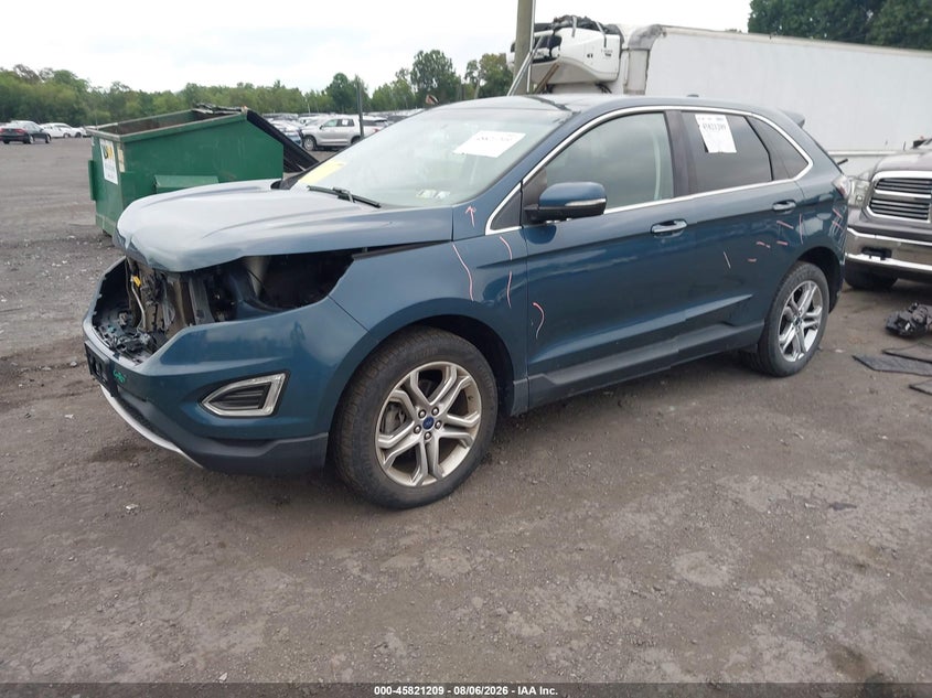 Vin: 2fmpk3k92gbb86683, lot: 46320090, ford edge titanium 20162