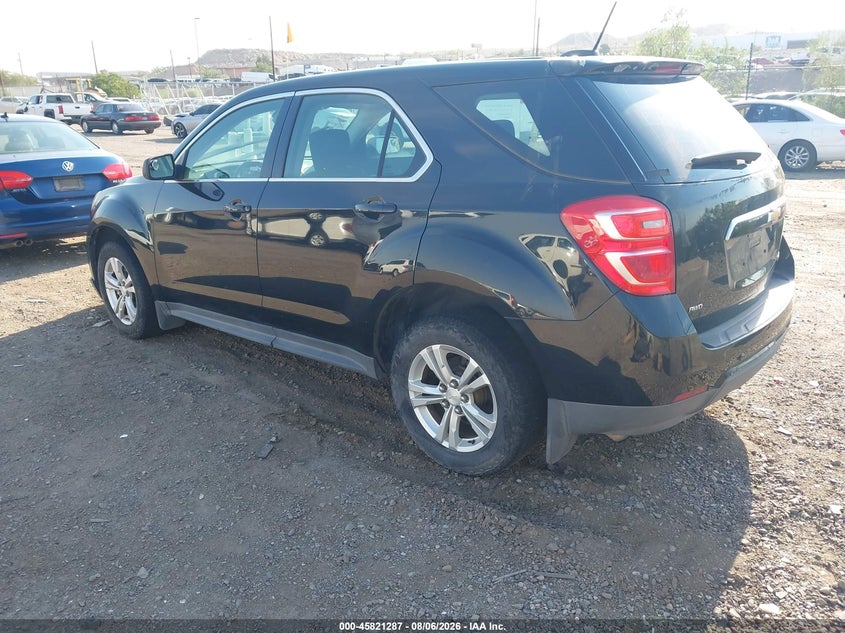 Vin: 2gnfleek1g6299127, lot: 46320168, chevrolet equinox ls 20163