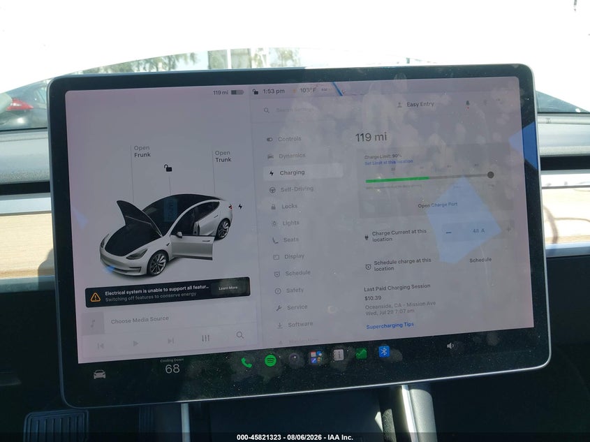 TESLA MODEL 3 2019 VIN 5YJ3E1EB7KF477785
