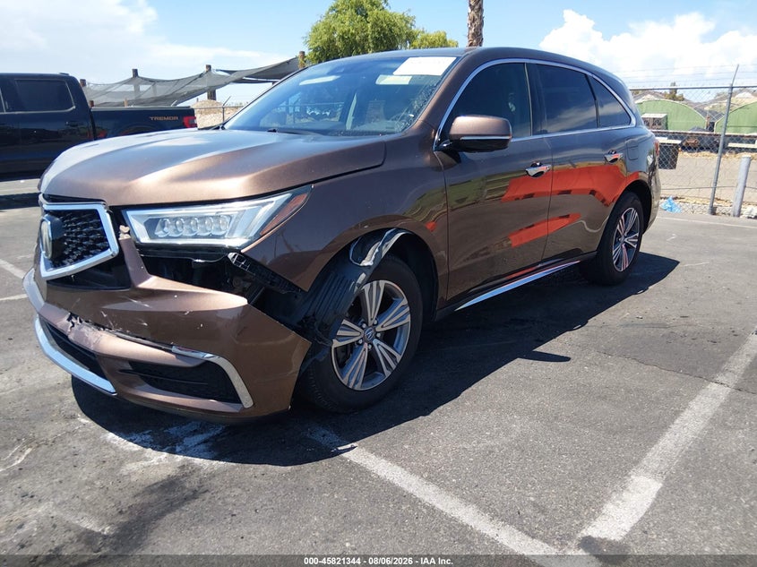 2019 Acura MDX, Front End, IAAI, VIN 5J8YD3H35KL001073 — photo 2