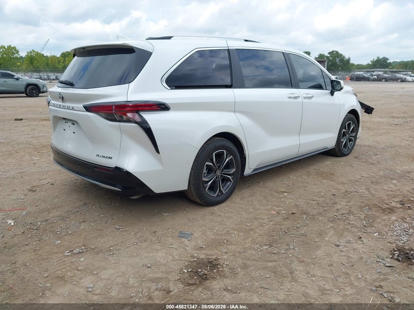 Vin: 5tdeskfc4ts268533, lot: 46320228, toyota sienna platinum 20264