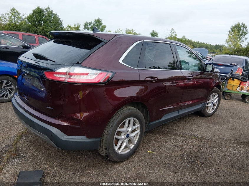 Vin: 2fmpk4j94mba07840, lot: 46320241, ford edge sel 20214