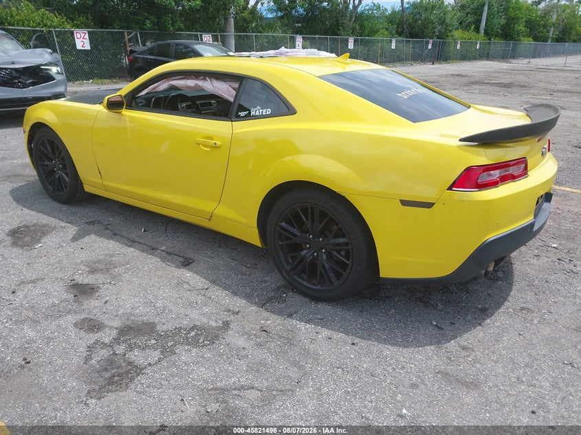 Vin: 2g1ff1e32f9173706, lot: 46320376, chevrolet camaro 2lt 20153