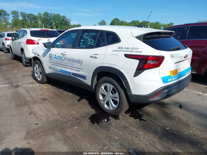 Vin: kl77lfep5sc110152, lot: 46320558, chevrolet trax fwd ls 20253