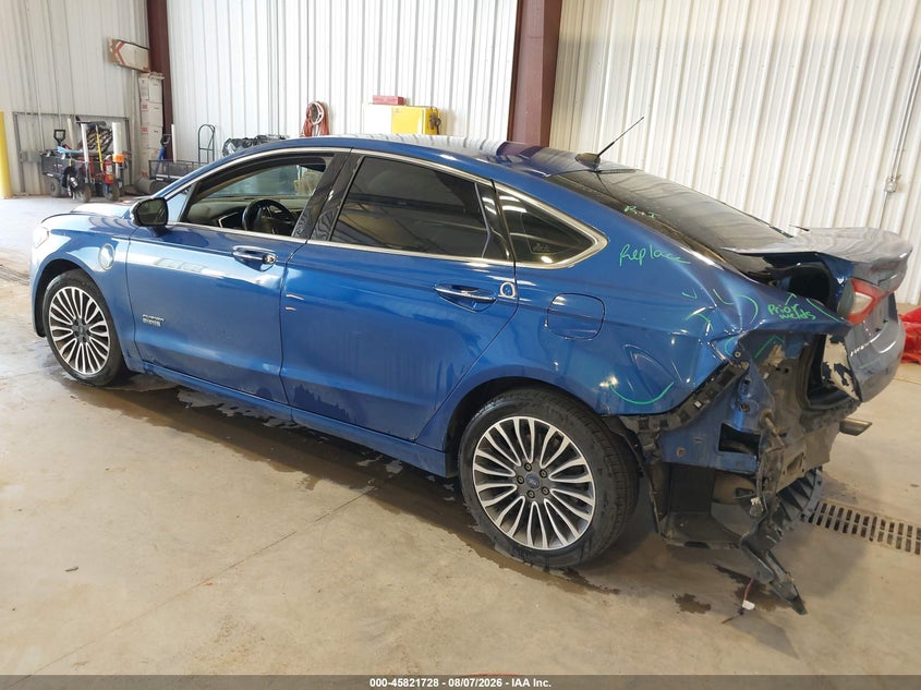 Vin: 3fa6p0su1hr275304, lot: 46320609, ford fusion energi titanium 20173