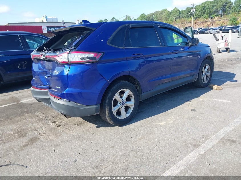 Vin: 2fmtk4g91fbc27414, lot: 46320675, ford edge se 20154