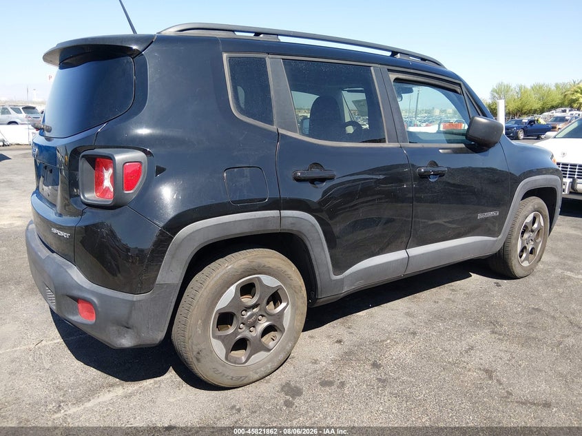Vin: zaccjaat6gpd69104, lot: 46320743, jeep renegade sport 20164