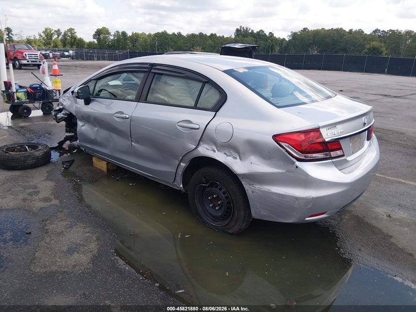 Vin: 19xfb2f58ee079886, lot: 46320761, honda civic lx 20143