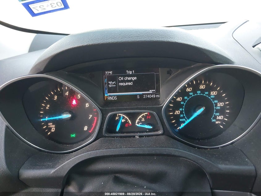 2014 FORD ESCAPE SPORT UTILITY VEHICLE 2.0L I4 FI DOHC 16V NF4