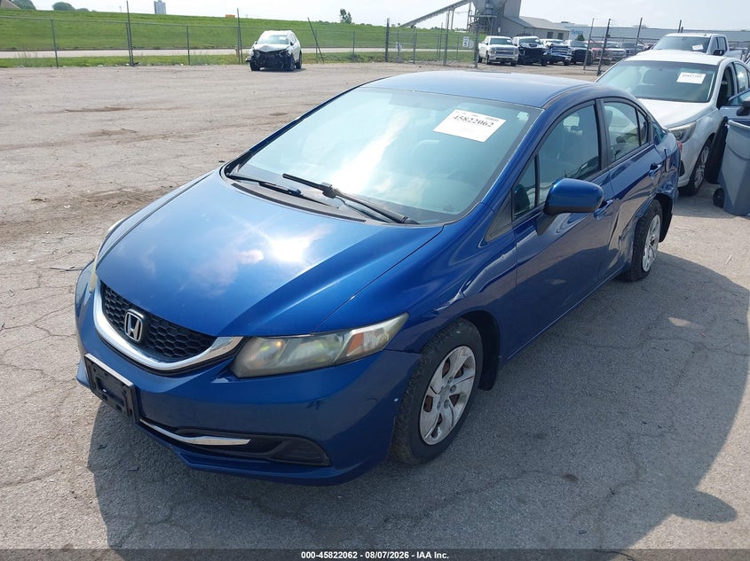 Vin: 19xfb2f54ee066696, lot: 46320943, honda civic lx 20142