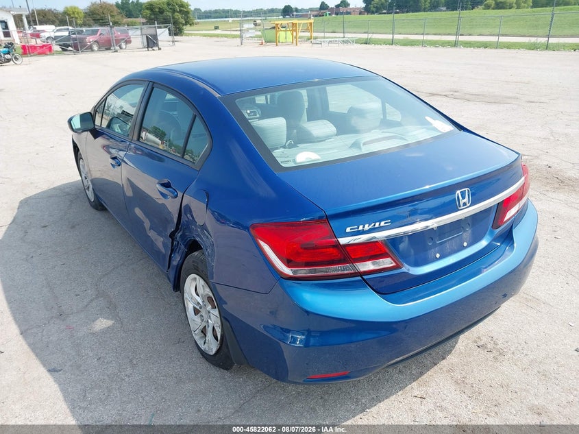 Vin: 19xfb2f54ee066696, lot: 46320943, honda civic lx 20143