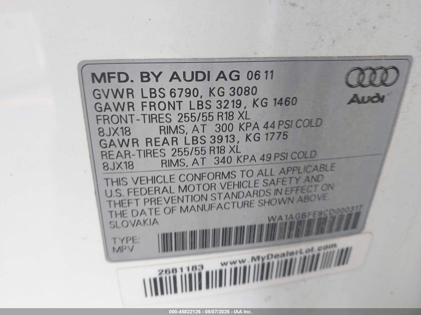 2012 AUDI Q7 3.0T PREMIUM · Фото 9