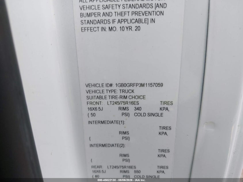 2021 CHEVROLET EXPRESS CUTAWAY auction photo 8