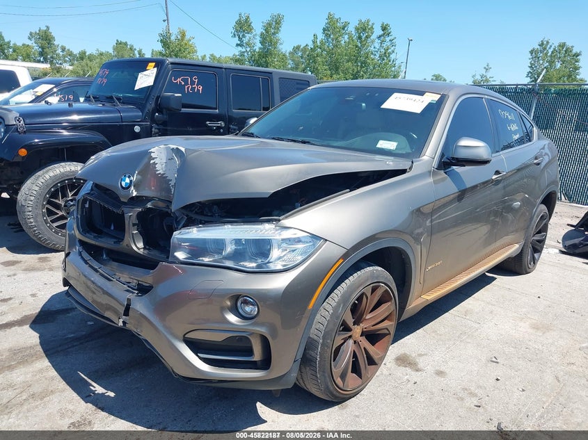 2017 BMW X6, Front End, IAAI, VIN 5UXKU2C35H0X48185 — photo 2
