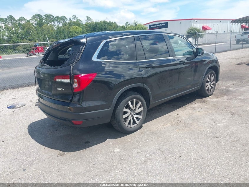 Vin: 5fnyf6h57mb073765, lot: 46321142, honda pilot awd ex-l 20214
