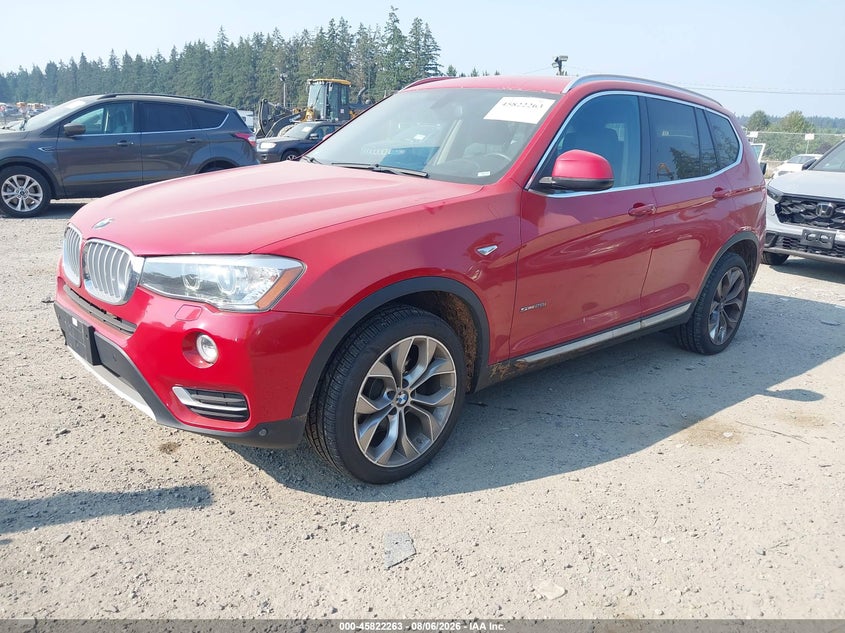 Vin: 5uxwz7c36h0x41472, lot: 46321144, bmw x3 sdrive28i 20172