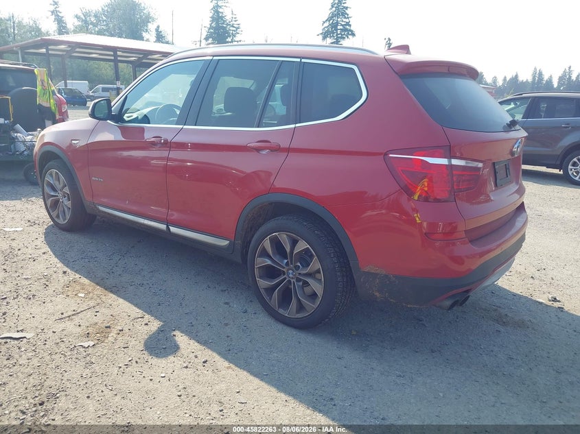Vin: 5uxwz7c36h0x41472, lot: 46321144, bmw x3 sdrive28i 20173