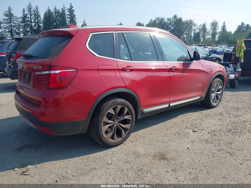 Vin: 5uxwz7c36h0x41472, lot: 46321144, bmw x3 sdrive28i 20174